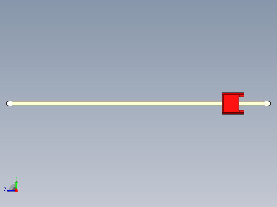 彩色公头100mil（2.54mm）系列-DS1021_red_1x17p_100mil_Type43_rev1.0右视图