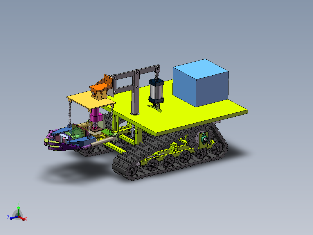 履带式振动采摘机三维+二维=1496024