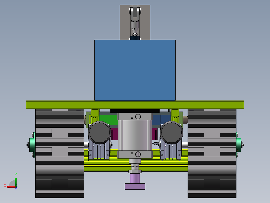履带式振动采摘机三维+二维=1496024后视图