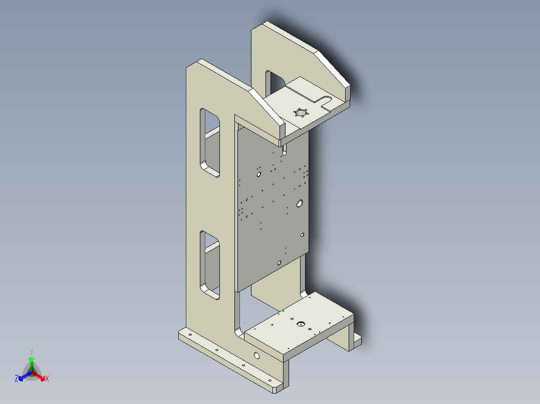 隔离盖压机正等轴测图