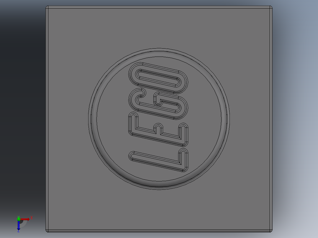 乐高套装 4421基本积木-4211389 - 3005 Medium Stone Grey Brick 1 x 1.SLDPRT俯视图