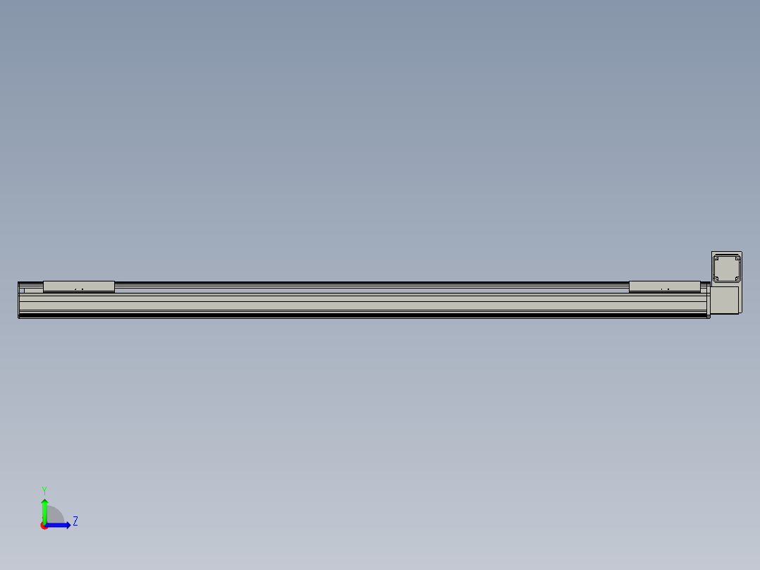 直线模组LHB21-L40-S1850-RU设计图纸左视图