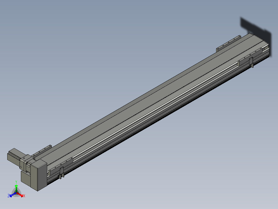 直线模组LHB21-L40-S1850-RU设计图纸正等轴测图
