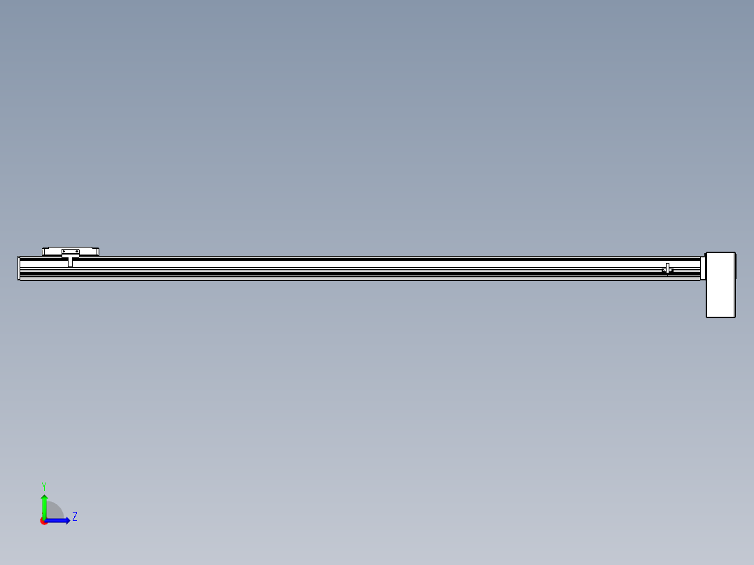 同步带全封闭直线模组TPA-HCB-105D-90-L1350-LP-Y-P20-N3左视图