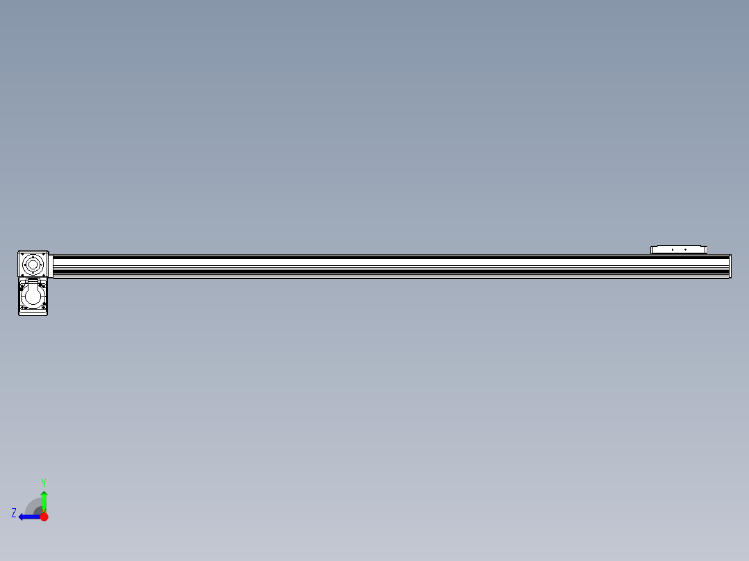 同步带全封闭直线模组TPA-HCB-105D-90-L1350-LP-Y-P20-N3右视图