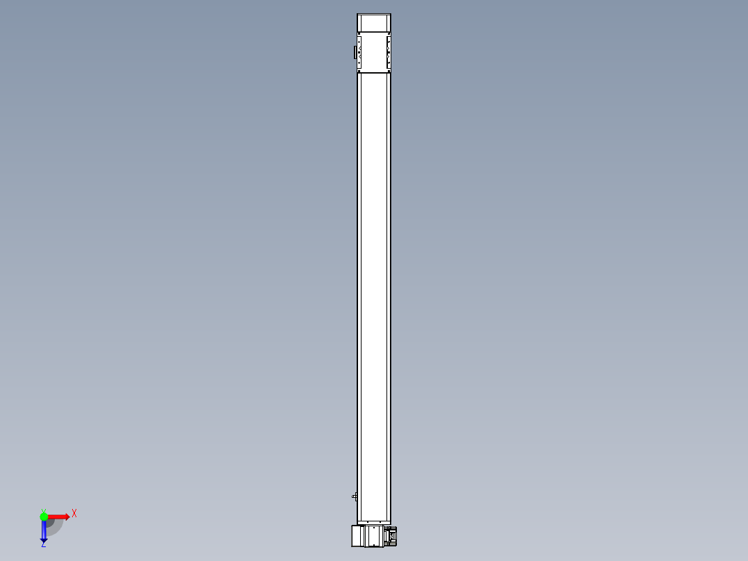 同步带全封闭直线模组TPA-HCB-105D-90-L1350-LP-Y-P20-N3俯视图