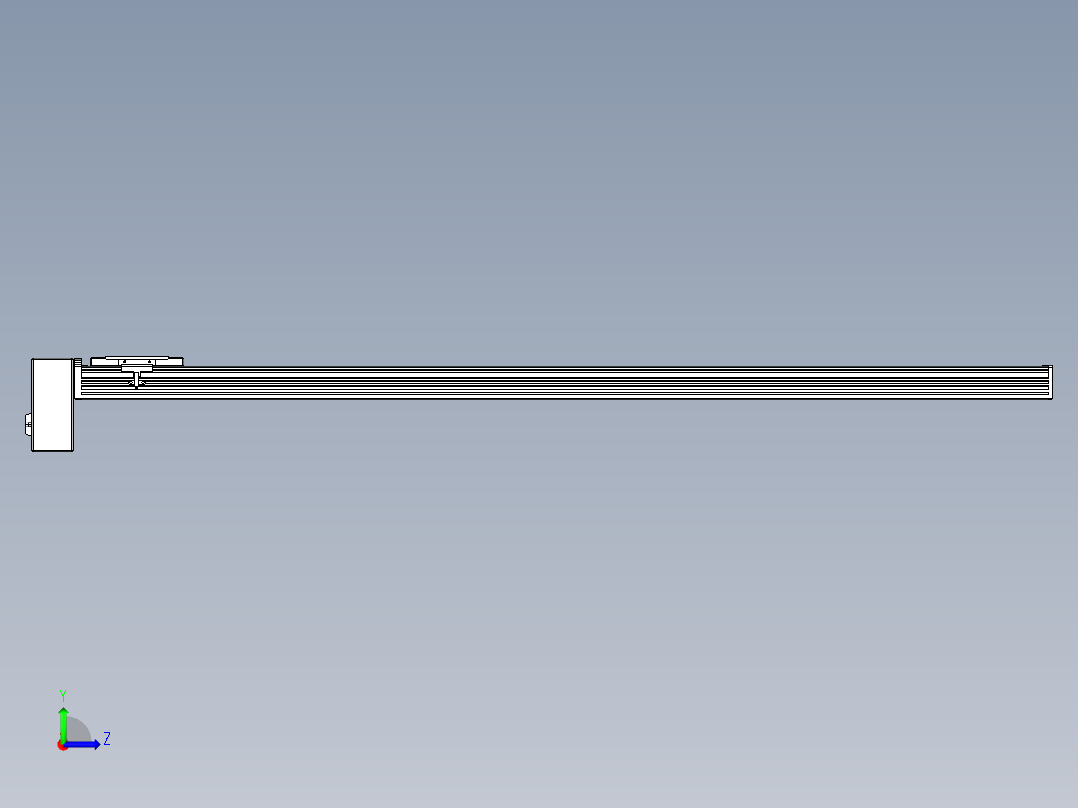 同步带全封闭直线模组TPA-HCB-110D-90-L1350-RP-Y-P40-N3左视图