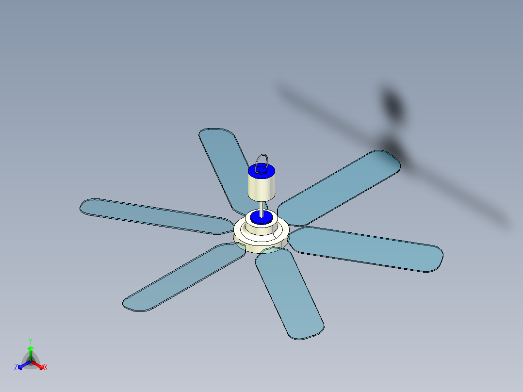 吊扇正等轴测图