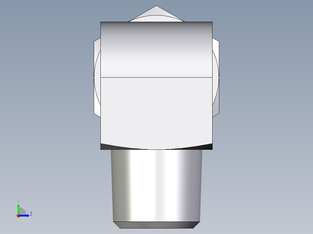 卡套式工业通用硬管接头EO_Male_stud_elbow_WE12LLRCF左视图
