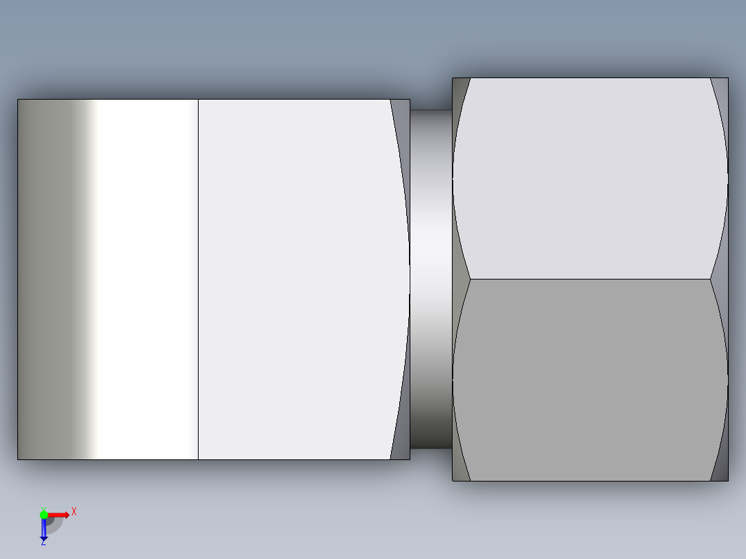 卡套式工业通用硬管接头EO_Male_stud_elbow_WE12LLRCF俯视图