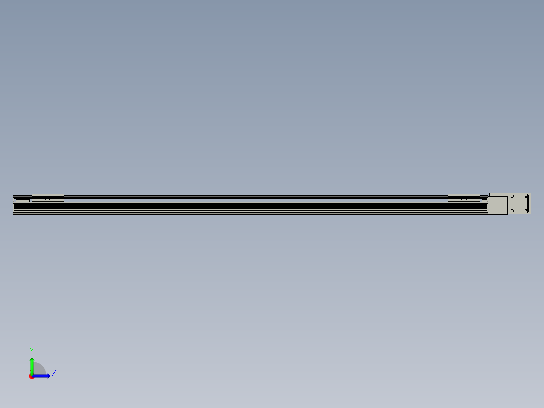 直线模组LHB17-L40-S1950-BR设计图纸左视图
