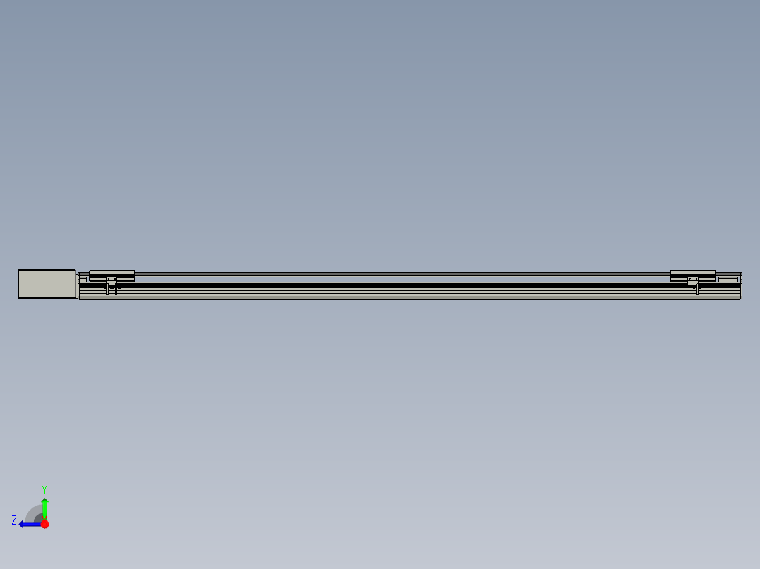 直线模组LHB17-L40-S1950-BR设计图纸右视图
