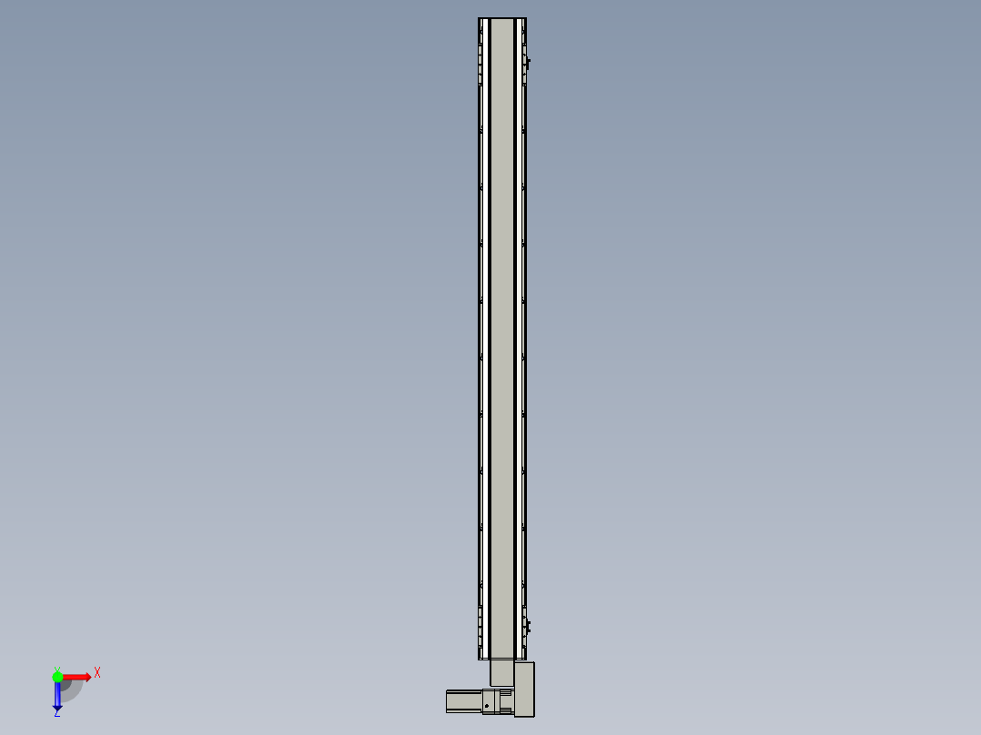 直线模组LHB17-L40-S1950-BR设计图纸俯视图