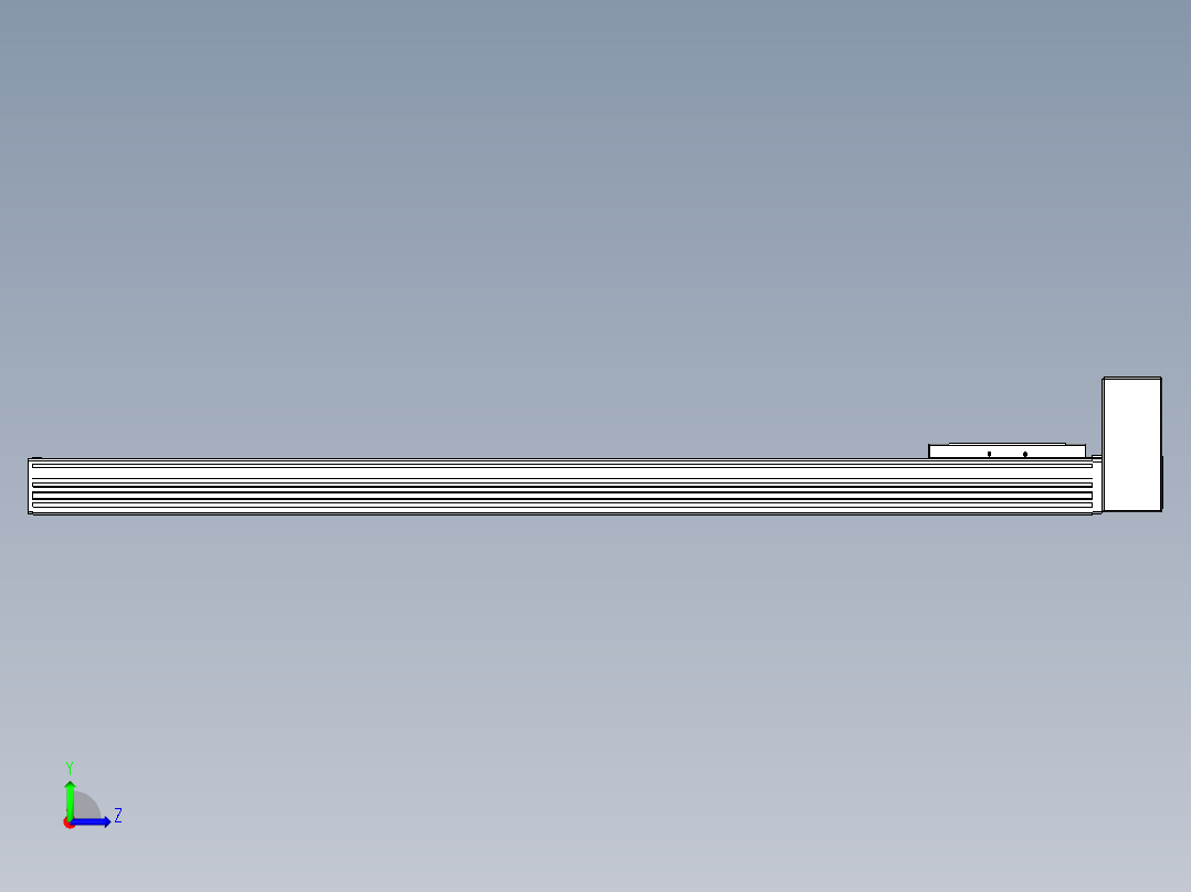 同步带全封闭直线模组TPA-HCB-120D-90-L950-LU-Y-P40-N3左视图