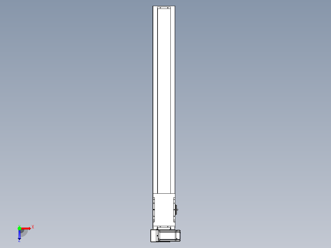 同步带全封闭直线模组TPA-HCB-120D-90-L950-LU-Y-P40-N3俯视图
