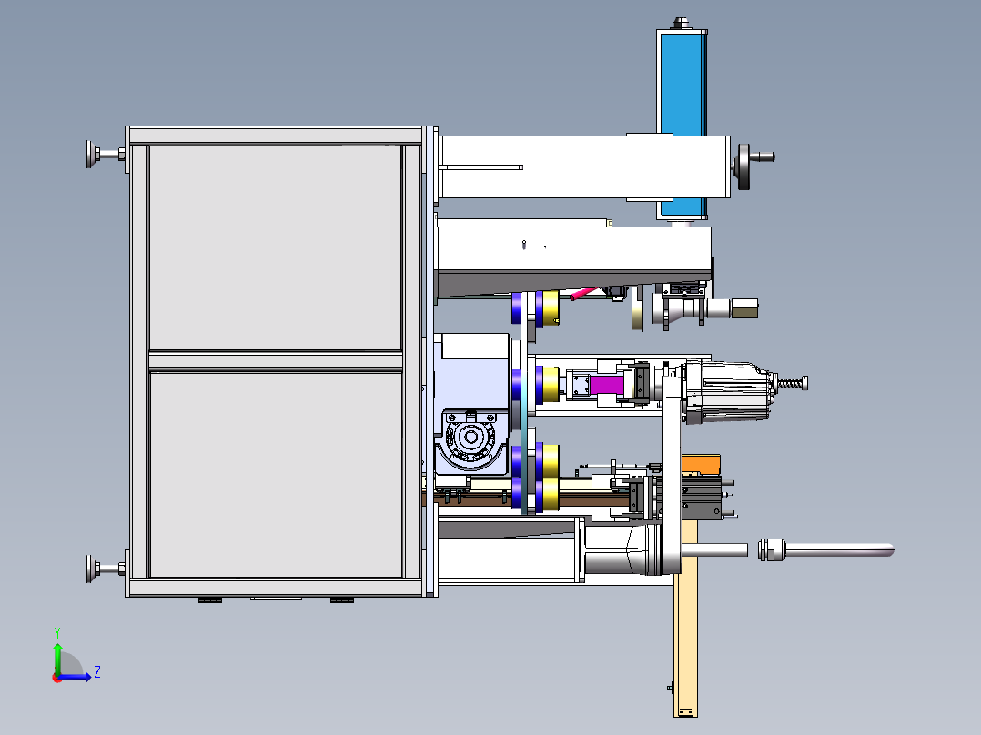 二维码打码扫码测量机台sw21可编辑左视图