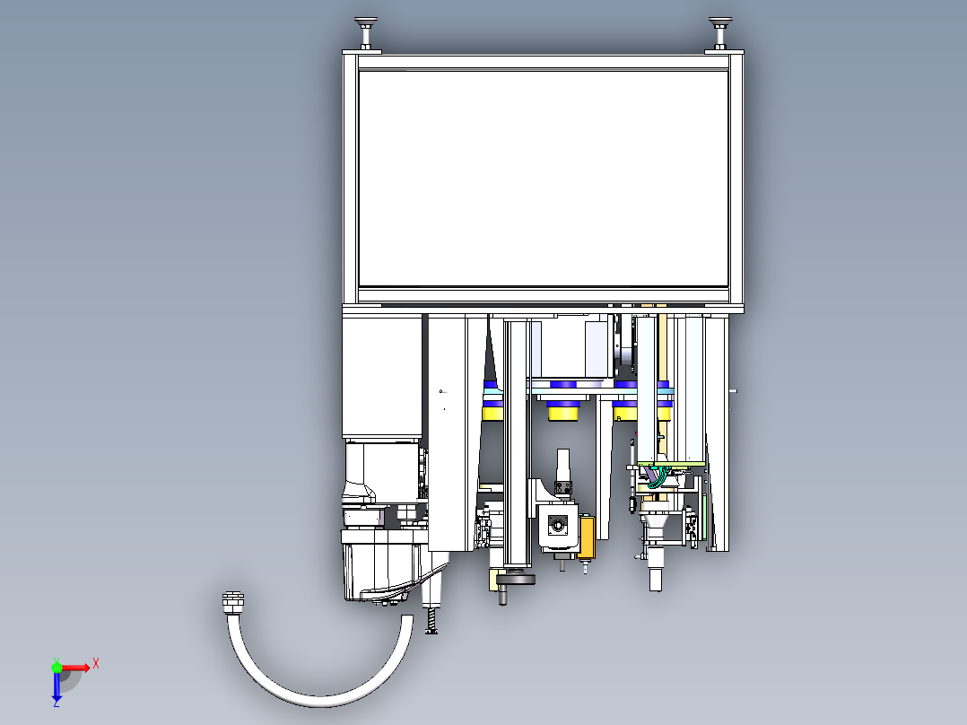 二维码打码扫码测量机台sw21可编辑俯视图