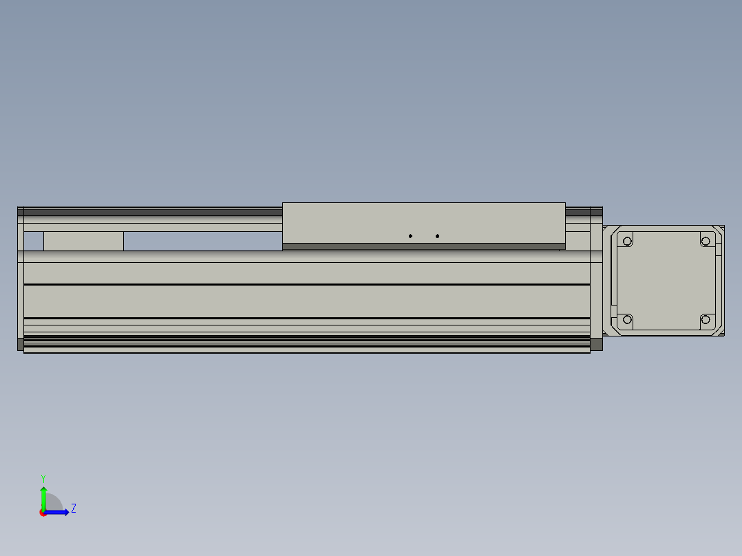 直线模组LHB21-L40-S100-R(B)设计图纸左视图