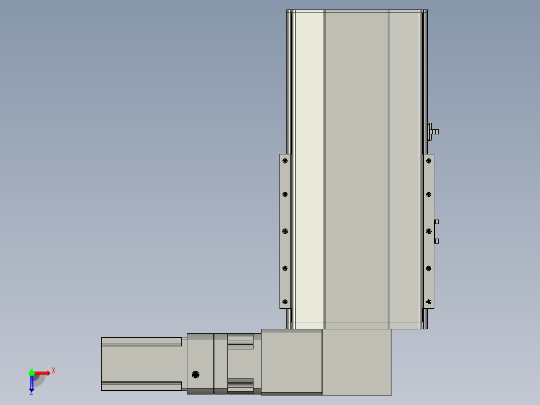直线模组LHB21-L40-S100-R(B)设计图纸俯视图