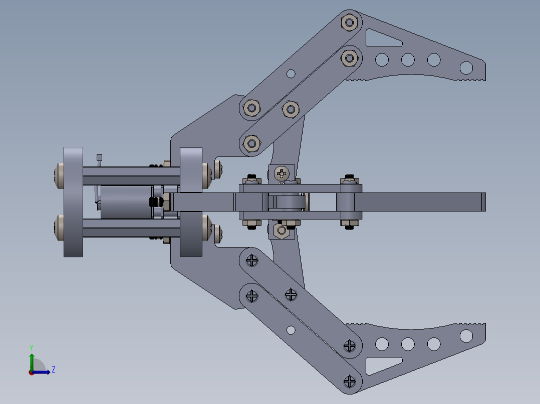 机械爪 3D图纸 (90)左视图