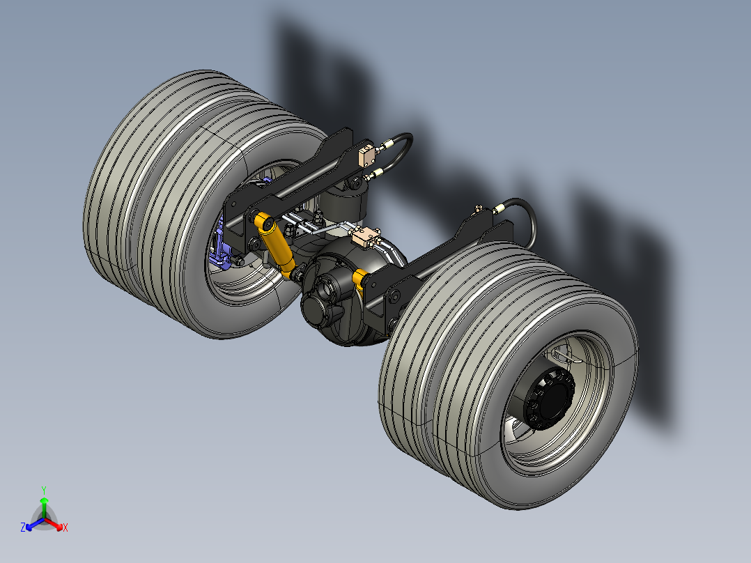 矿用车油气悬架车桥catia三维图828343==40