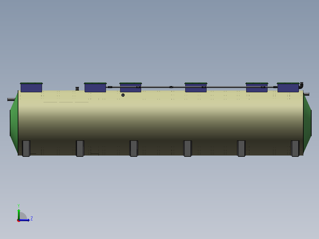 HYL-B100分布集中式一体化污水处理设备左视图