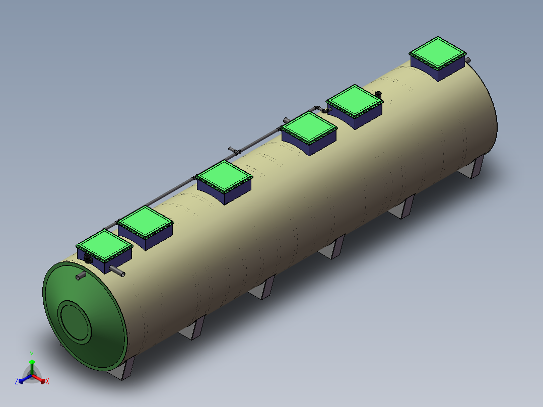 HYL-B100分布集中式一体化污水处理设备正等轴测图