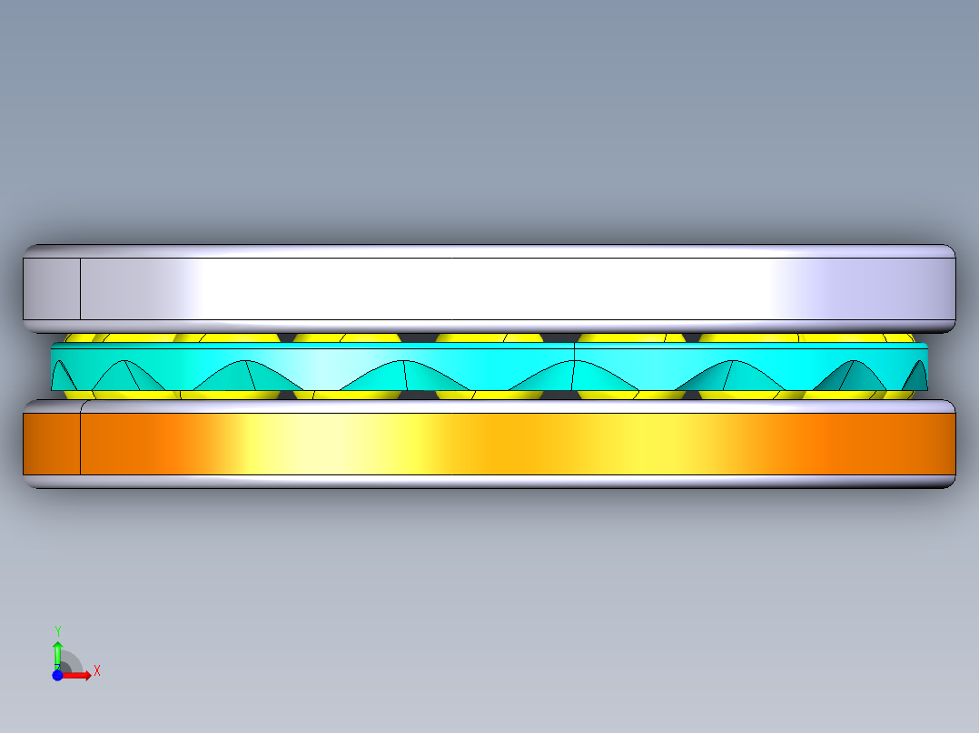 平面推力球轴承51105前视图
