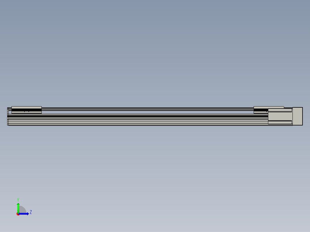 直线模组LHA170-S1200-R设计图纸左视图