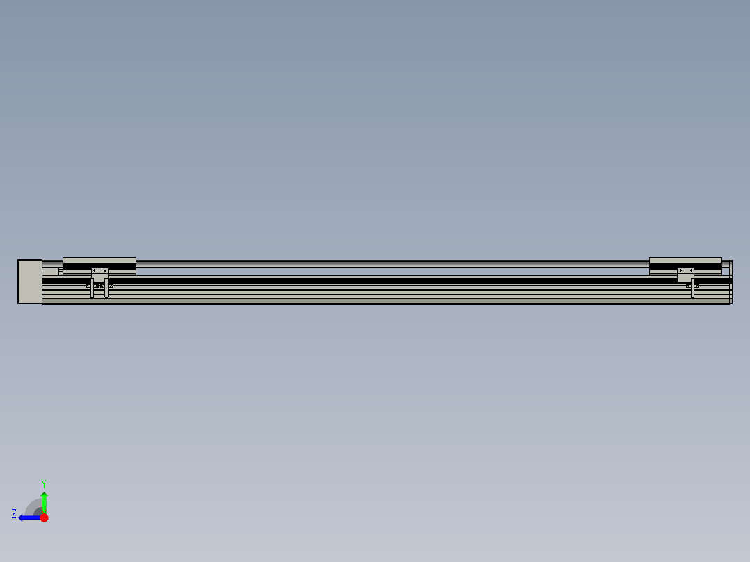 直线模组LHA170-S1200-R设计图纸右视图