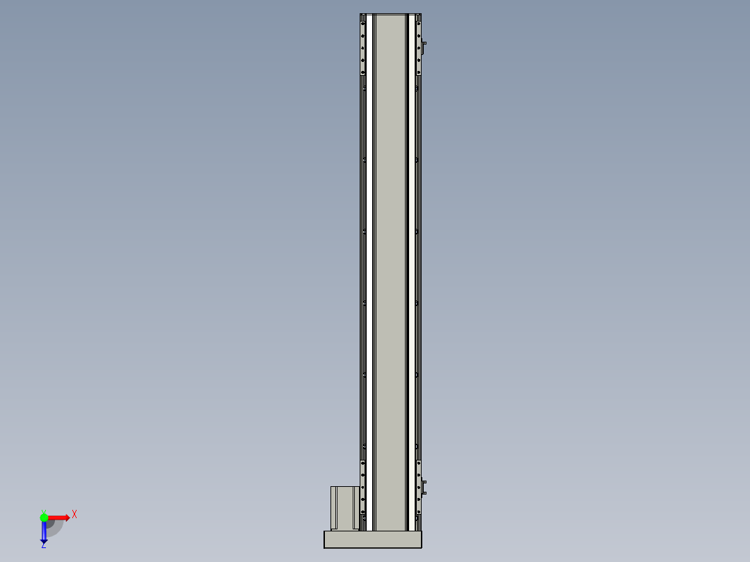 直线模组LHA170-S1200-R设计图纸俯视图