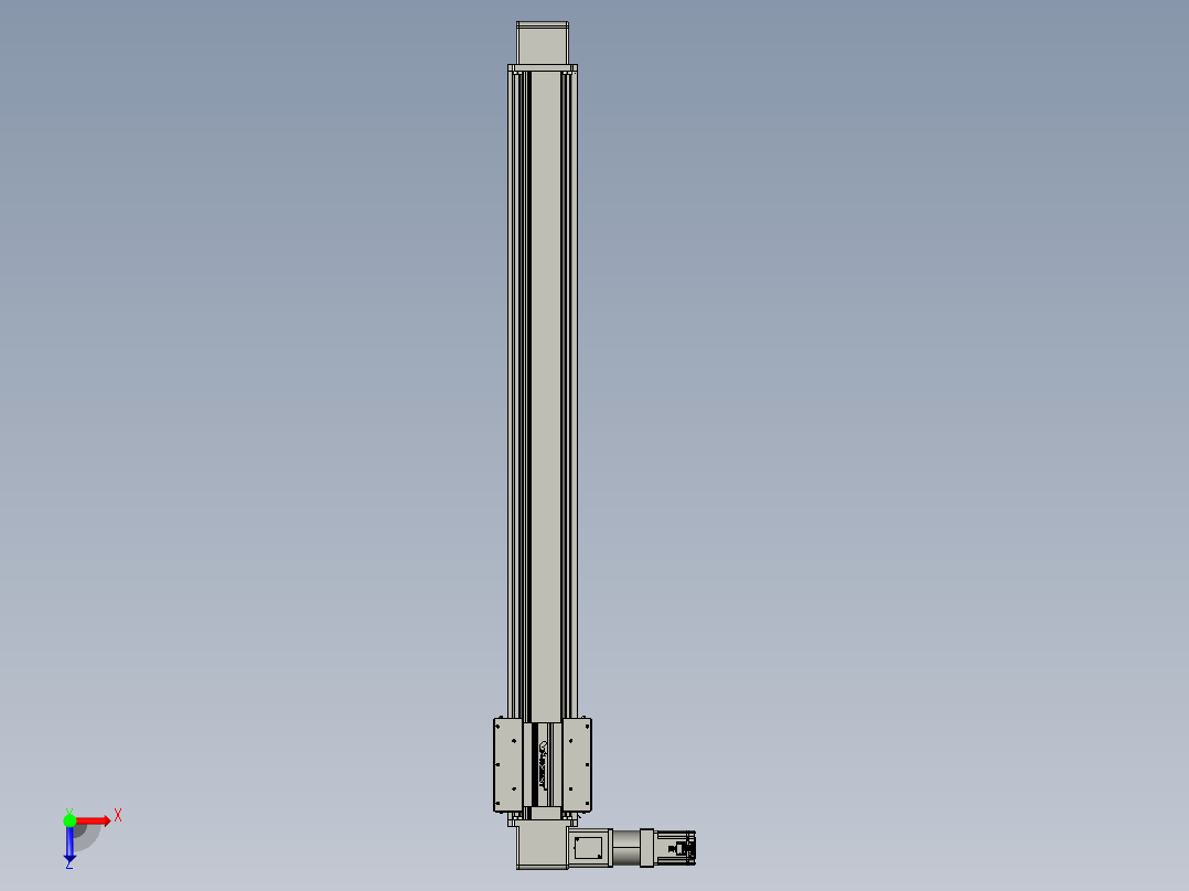 威洛博直线电机模组EB16-L208-S1450-L-ZP75-MS3-5K俯视图