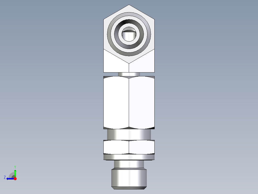 卡套式工业通用硬管接头EO_Assembled_adjustable_standpipe_elbow_EVW06LROMD71右视图