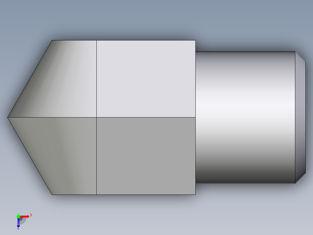 卡套式工业通用硬管接头EO_Assembled_adjustable_standpipe_elbow_EVW06LROMD71俯视图