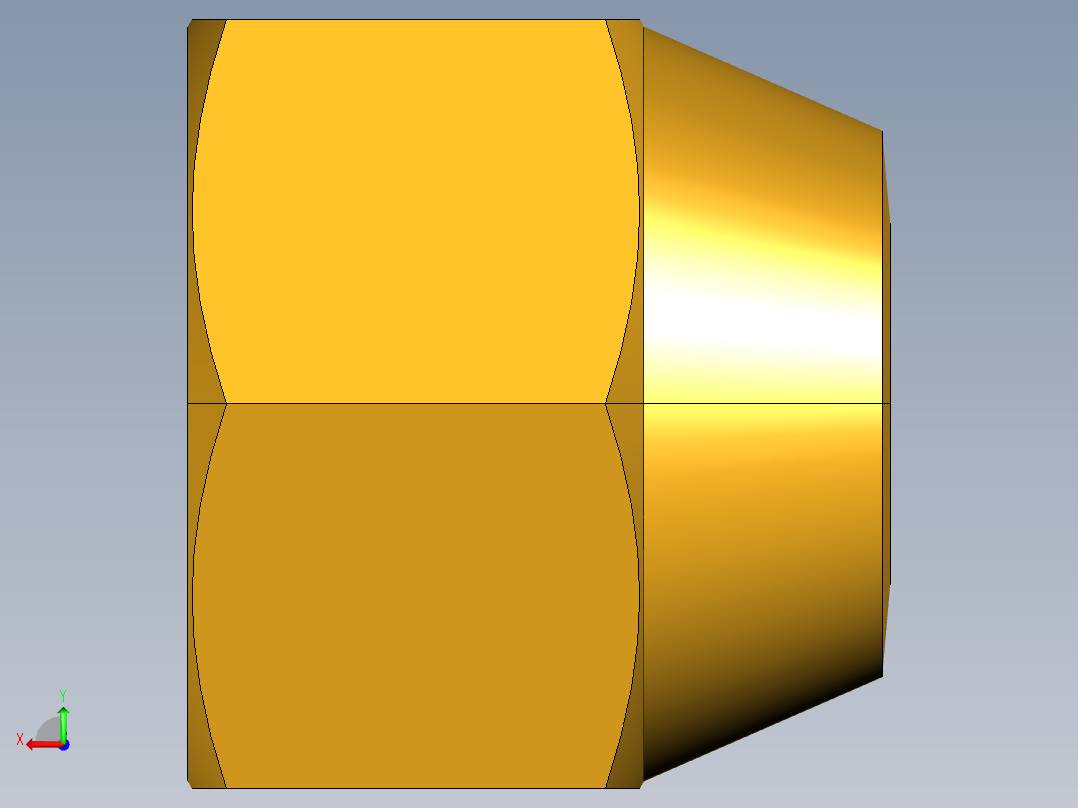 扩口式工业通用硬管接头Cap Nut 640F-10后视图