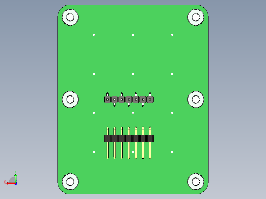 基于 PCB 的薄膜键盘后视图