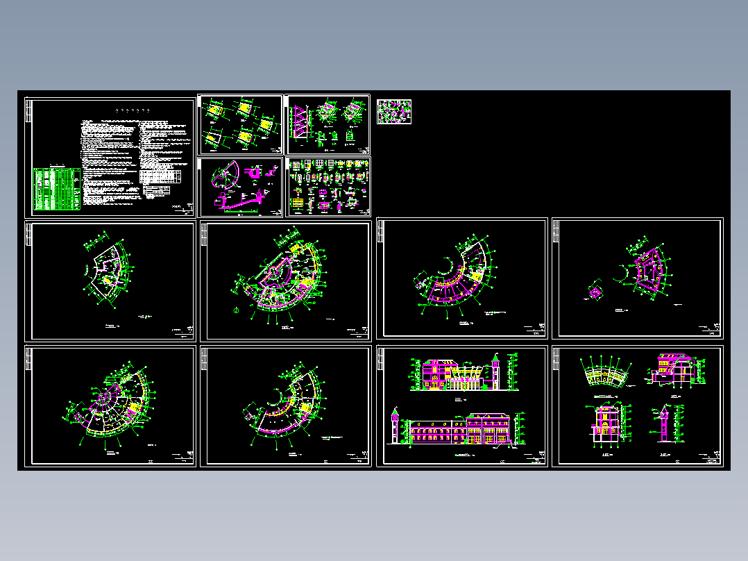 会所全套建筑设计图