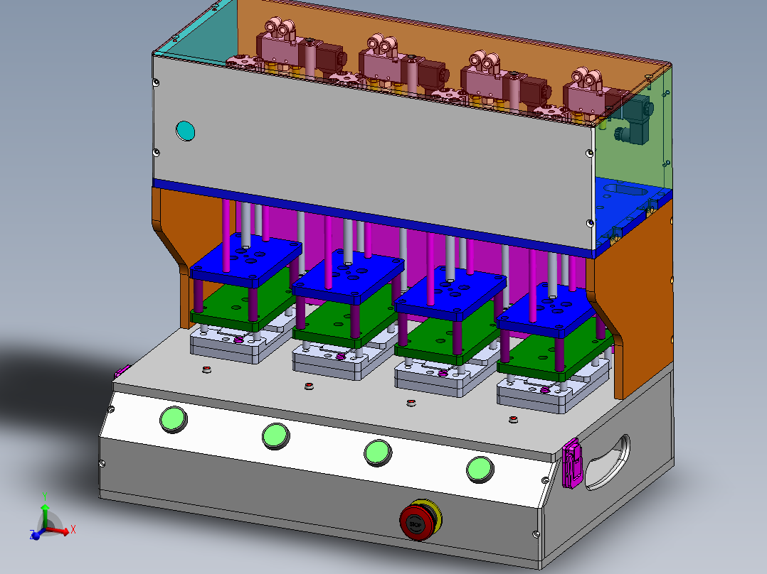 PCB功能测试治具主视图