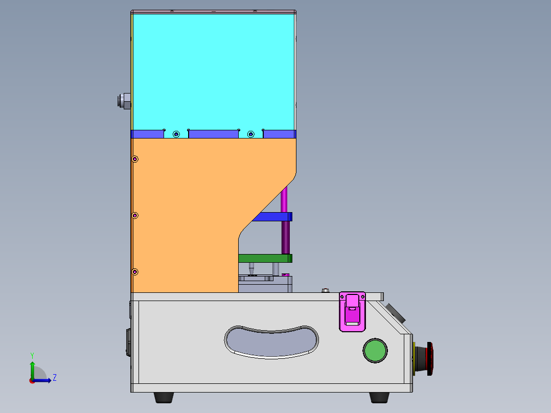 PCB功能测试治具左视图
