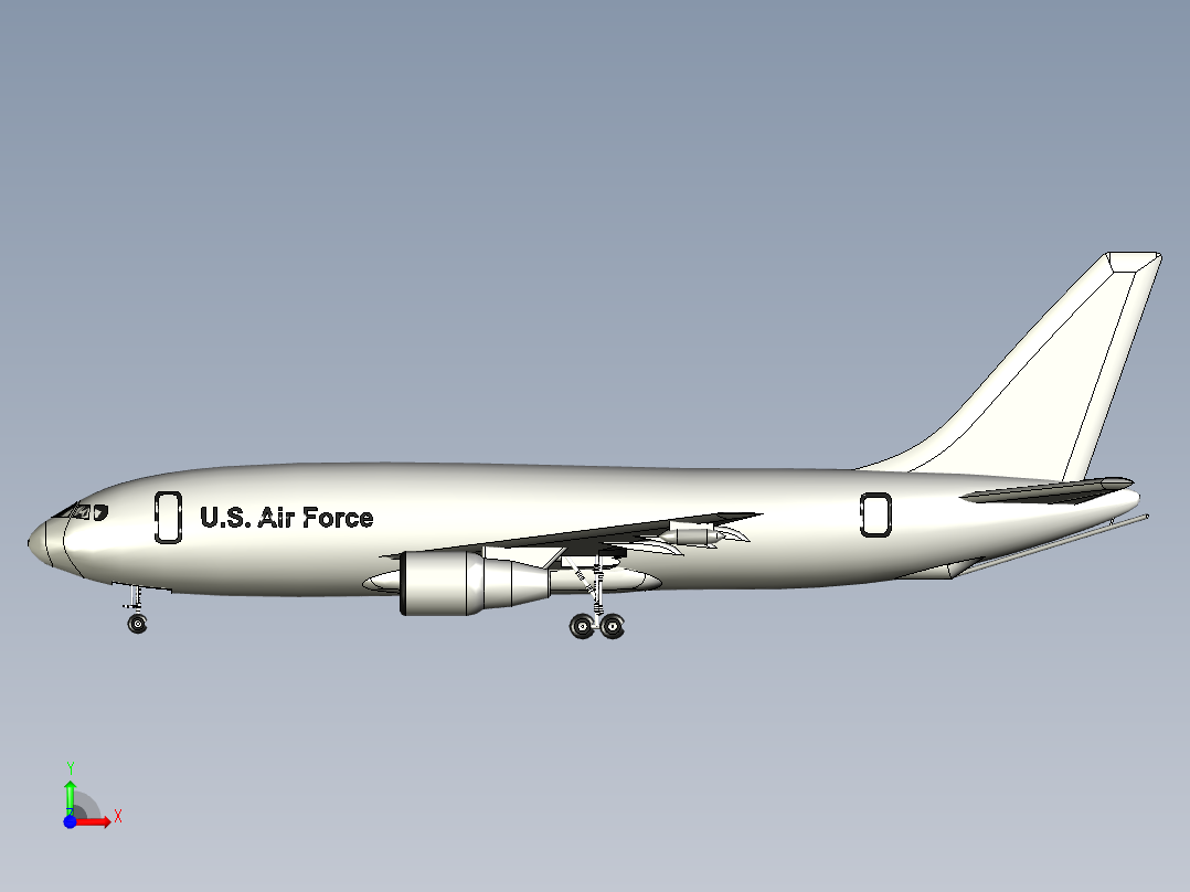 68-波音 KC46 pegasus STP STL前视图