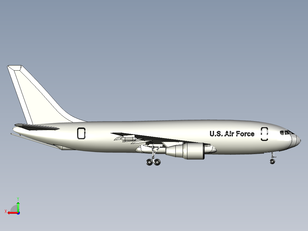 68-波音 KC46 pegasus STP STL后视图