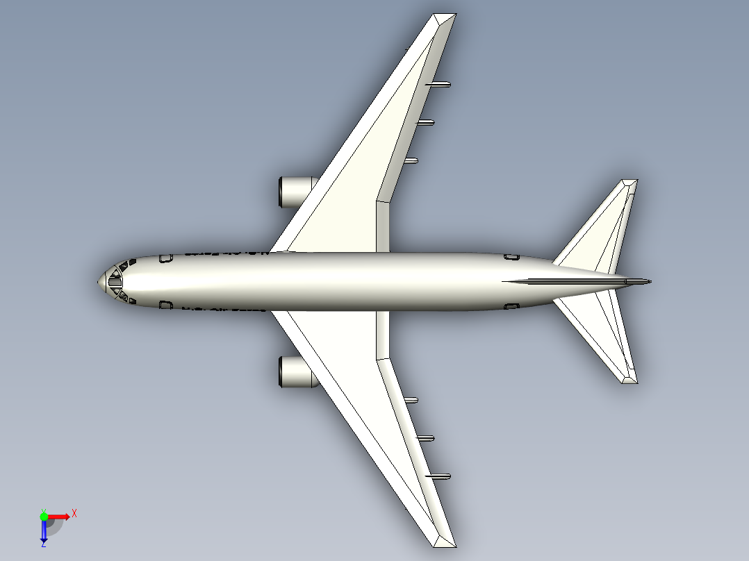 68-波音 KC46 pegasus STP STL俯视图
