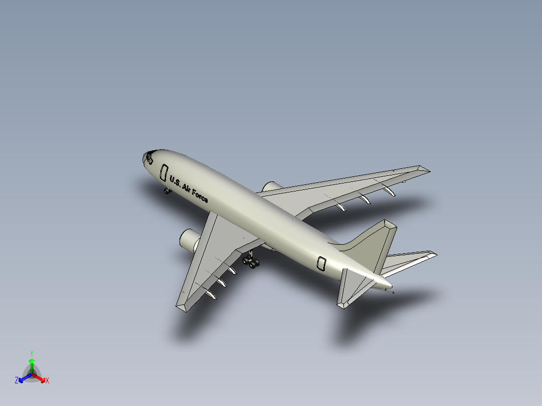 68-波音 KC46 pegasus STP STL正等轴测图