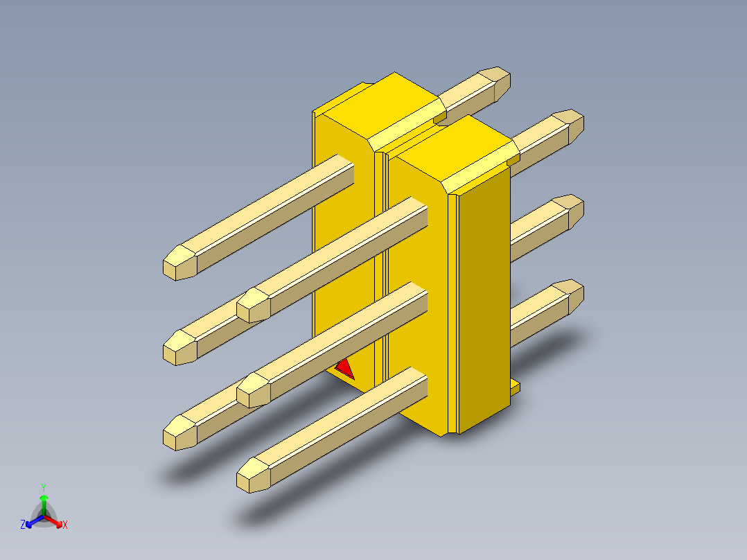 彩色公头100mil（2.54mm）系列-DS1021_yellow_3x02p_100mil_Type1_rev1.0