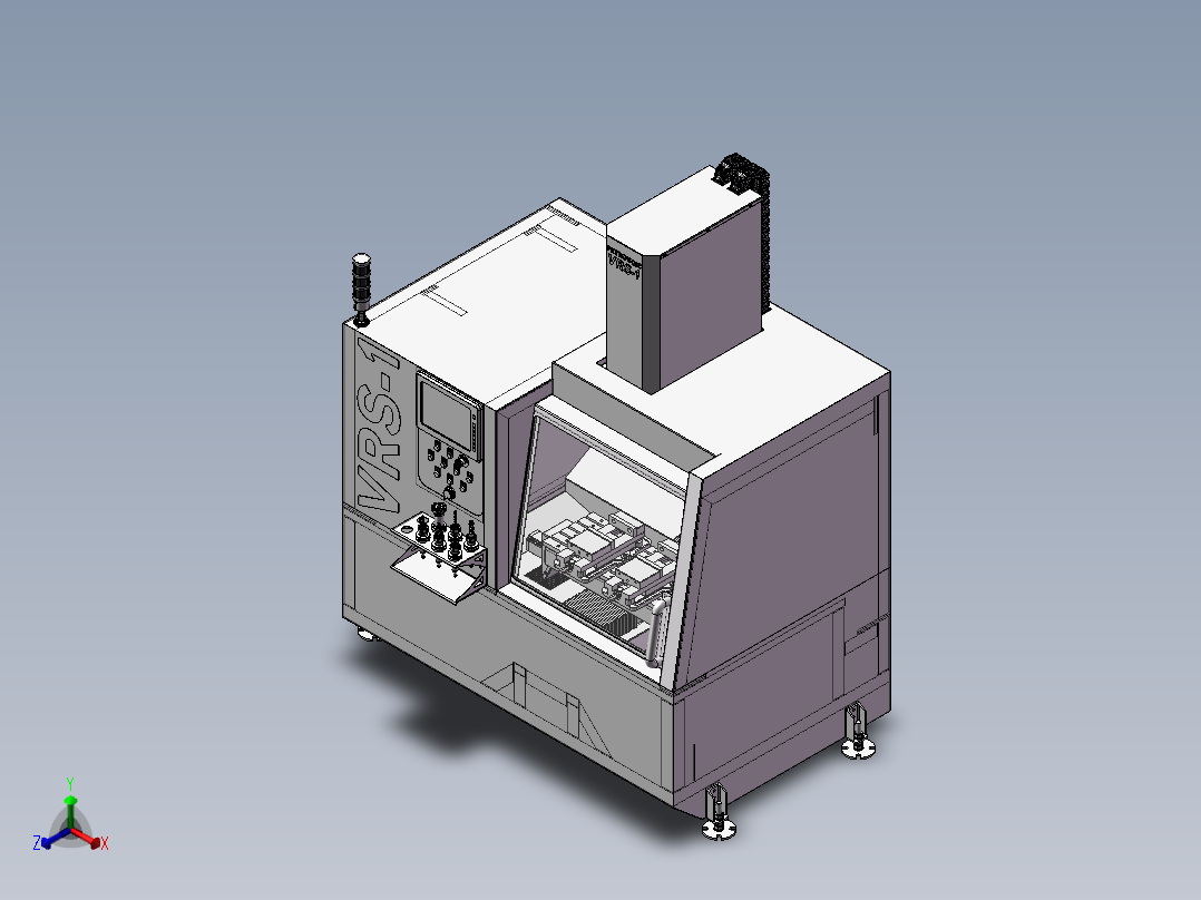 数控铣床CNC3D图纸 非标自动化设备3D图纸3D模型正等轴测图