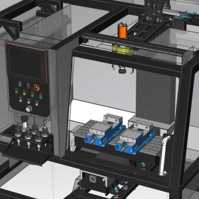 数控铣床CNC3D图纸 非标自动化设备3D图纸3D模型