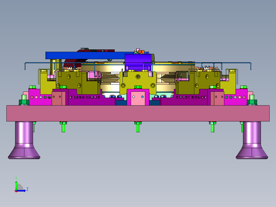 电磁型平面微电机左视图