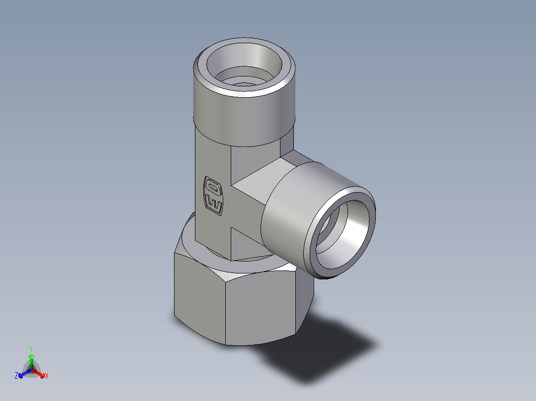 卡套式工业通用硬管接头EO_Swivel_nut_run_tee_EL14SOMD71
