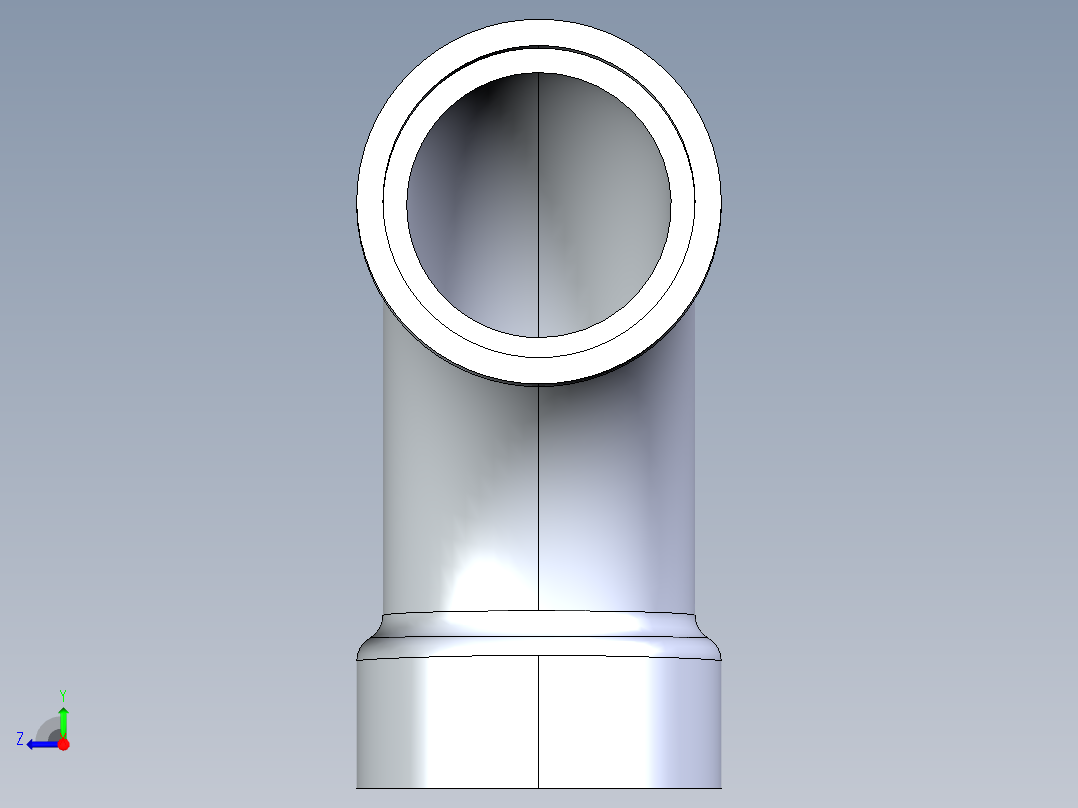 船舶管路系统S2_SeaDrainPLUS_1-4LongBend-SxS_37E162701_1-1-2in Sea Drain Plus - 91.2 Long Sweep - SxS右视图