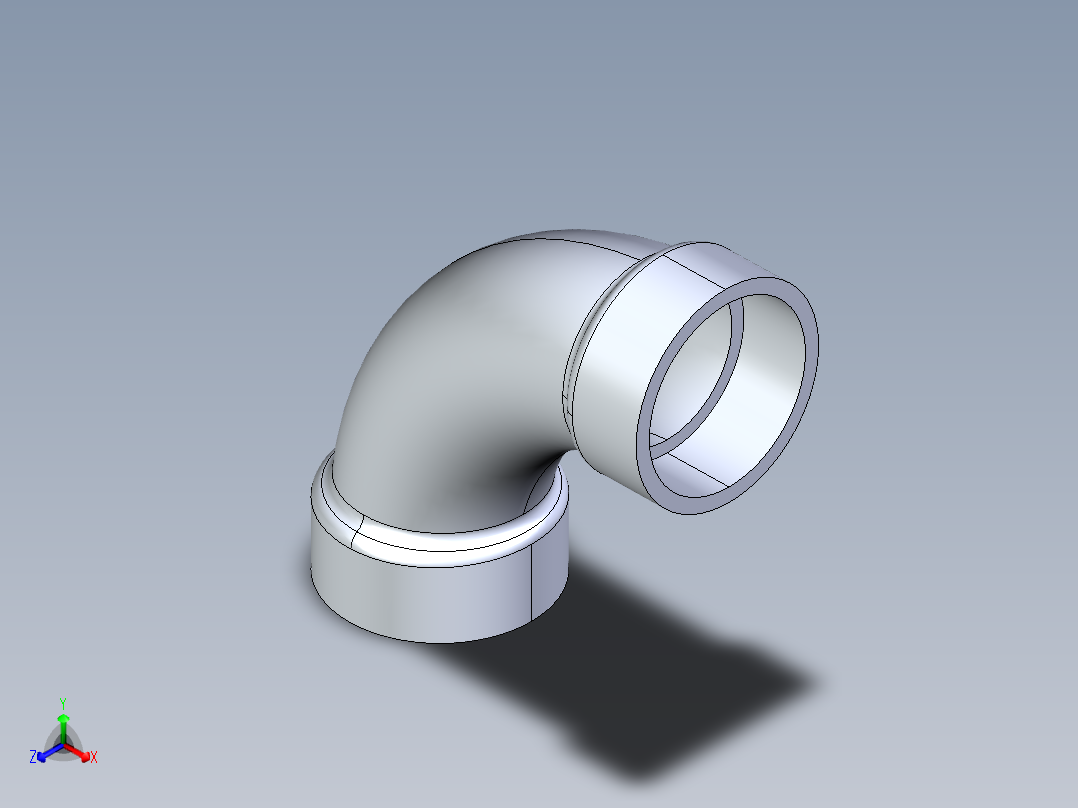 船舶管路系统S2_SeaDrainPLUS_1-4LongBend-SxS_37E162701_1-1-2in Sea Drain Plus - 91.2 Long Sweep - SxS正等轴测图